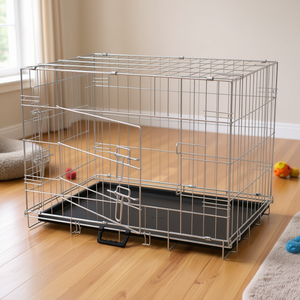 <b>Foldable</b> Metal L Shape Dog <b>Bench</b> For Pet Training Supplies - Product Image 2