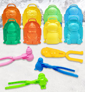Winter Buiten Spel Tool 3d Vorm Zand Ijs Sneeuwpop Sneeuwbal Gevecht Clip Sneeuwbal Sneeuwbalmaker Speelgoed - Product Image 4