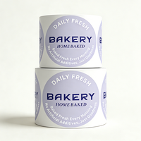 Étiquettes personnalisables pour produits de boulangerie, imperméables, résistantes à la chaleur, autocollantes, respirantes, séchage rapide, en vinyle, avec code-barres, pour scellage de marque
