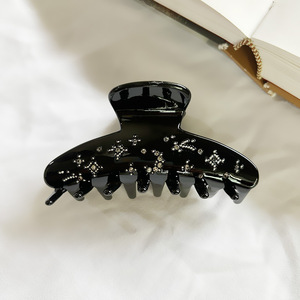 مشبك شعر أنيق وفاخر من YJL مزين بالأحجار الكريمة على شكل قمر ونجوم بألوان حلوى من الأسيتات للفتيات - Product Image 5