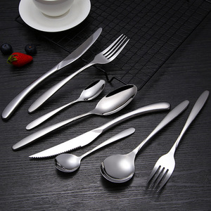 Juego <span class=keywords><strong>de</strong></span> cubiertos <span class=keywords><strong>de</strong></span> acero inoxidable, cuchara plateada, tenedor, <span class=keywords><strong>cuchillo</strong></span> - Product Image 4