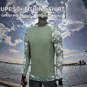 Camisas de Pesca de Manga Larga para Hombre, de Alta Calidad, Personalizadas, Talla Grande, Protección Solar UPF 50+, Ligeras, Elásticas y Refrigerantes, de Poliéster - Product Image 2
