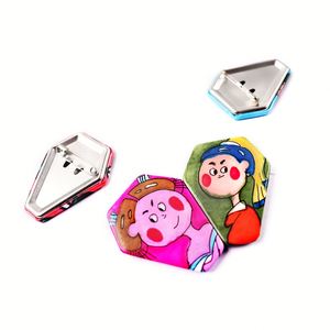 2025 nóng bán chất lượng tốt peltate Quan Tài hình dạng huy hiệu MAKER + giấy Cutter + 1000PCS nút phần DIY tạo ra - Product Image 4