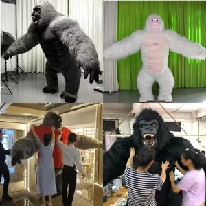 Efun Minimum Sipariş Adedi 1 Adet En Yeni Şişme Hareketli Goril Siyah Gri Goril Maskotu Cosplay Kostümü Cadılar Bayramı Partisi için Maskot Kostümleri - Product Image 6