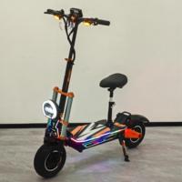 Trottinette électrique longue portée 72V 40Ah, pneus de 12 pouces, amortisseur hydraulique, double chargeur, 25 km/h, urbain, tout-terrain