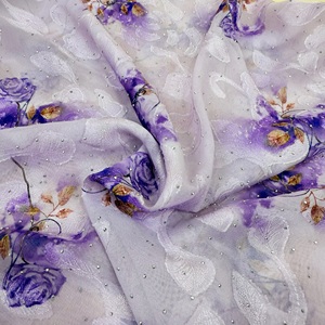 Nuovo tessuto ecologico da sposa da donna in pizzo con perline e paillettes in Spandex - Product Image 1