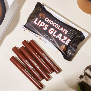 Hoge Pigment Waterdichte Langdurige Fluwelen Matte Lipgloss Set-5 Kleuren Chocolade Vloeibare Lippenstift Kit Minerale Kruideningrediënten - Product Image 2