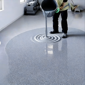 Revestimiento de Piso Líquido Autonivelante de Epoxi con Arena de Color, Impermeable, Aplicación con Brocha, Piso Duradero para Sótano, Estacionamiento Interior - Product Image 5