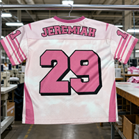Maillot de football Yingling Boxy Fit 160g en polyester mesh, imprimé par sublimation et sérigraphie, t-shirt oversize à manches courtes et col en V