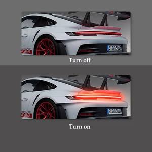 カスタマイズされたUSB 3D LEDカーウォールアートアニメーションブラックアクリルLEDサスペンション装飾レーシングネオンライト付きウォールアート用 - Product Image 5