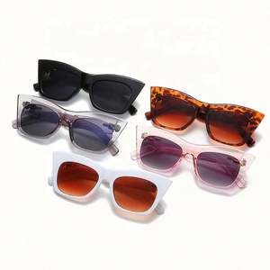 Lunettes de soleil œil de chat pour femme, dégradé rose-gris léopard, style rétro, protection UV400, avec logo personnalisé, nouvelle collection 2021 - Product Image 2