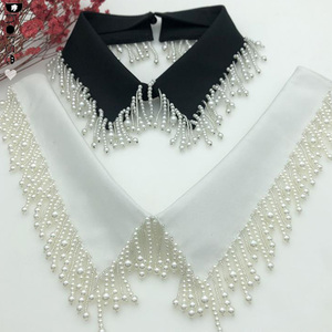 Collares desmontables falsos con cuentas a mano a la moda <span class=keywords><strong>para</strong></span> <span class=keywords><strong>vestidos</strong></span> con flecos de perlas - Product Image 2