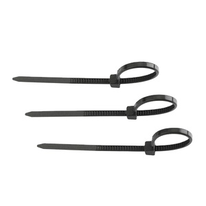 Diskon besar ikatan kabel nilon kabel kualitas baik dengan penguncian otomatis 4.8*300mm borgol plastik ikatan kabel nilon hitam putih - Product Image 1