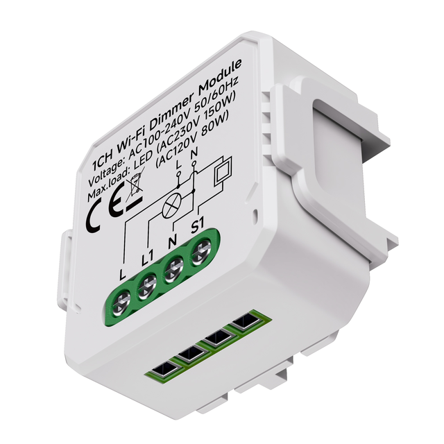 Smart WiFi Dimmer Switch, Tuya Compatible, Light Control Module, Circuit Breaker