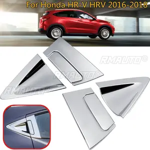 Para Honda Vezel 2016 HRV 2018-accesorios de coche 6 uds ABS cromado/fibra de carbono manija de puerta trasera lateral cubierta de cuenco embellecedor de inserción