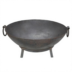 BBQ Garden Parties Decorative Bonfire Stand Rustic Metal Cooking Kadai Bowl Metal Vintage Style Large Kadai <b>Fire</b> Pit Hot Selling - Product Image 1