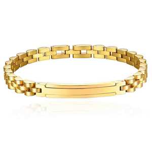 Correa de reloj de acero inoxidable, pulsera de 6mm de ancho, hebilla ajustable, color dorado y negro, joyería para mujer - Product Image 5