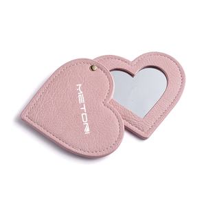 Wholesale Popular Pink Heart Shape Cute Portable Rotary Pocket <b>Mirror</b> - Product Image 3