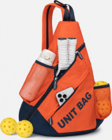 Sac à bandoulière en nylon personnalisé pour pickleball, convertible en sac à dos léger 20L, capacité pour 4 raquettes, poche humide/sec, OEM ODM