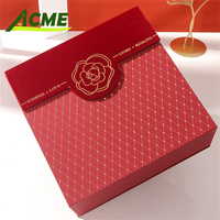Nouvelle boîte cadeau de mariage Camellia, boîte rigide avec laminage mat et gaufrage pour l'emballage de fleurs de la Saint-Valentin, cadre photo