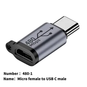 USB C To Micro Adapter Mini USB Adapter Type-C Female To Lightn-ing Male Phone Converter Adaptor Support Charging Transfer