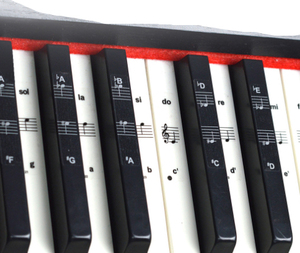 Trasparente Tastiera di Pianoforte Musica Nota Pieno Set di Adesivi - Product Image 3