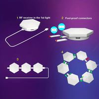 Feux de détail automatiques en nid d'abeille montés dans le garage panneaux lumineux hexagonaux de plafond suspendus à led hexagonaux