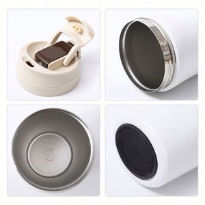 Custom Logo 400ML Stainless Steel Coffee <b>Cup</b> Double Wall Travel Office Coffee Mug <b>Thermos</b> Vacuum <b>Cup</b> With Straw Lid - Product Image 5