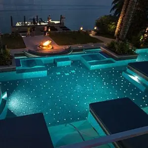 Wasserdichter LED-Glasfaser projektor pmma end glow Glasfaser für Stern unterwasser flachen Pool teich