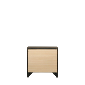Comodino Merrilee con finitura in rovere e due cassetti per riporre oggetti in camera da letto - Product Image 4