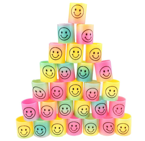 24 mini-jouets spirales colorés en TPR, design arc-en-ciel, pour fête d'anniversaire - Product Image 1