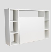 Bureau flottant mural avec étagères de rangement, bureau en bois pour ordinateur à domicile