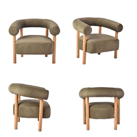 Fauteuil en bois moderne pour salon, fauteuil d'appoint en bois, vente en gros pour appartement, hôtel, restaurant, maison, salon