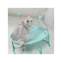 Lits hamac ronds et doux pour chat avec support, lits hamac double face de haute qualité pour chat avec balles de jeu