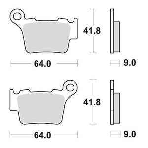 Galfer Standard nuovi cuscinetti posteriori per Husqvarna TE 150 modello 20-25 - Product Image 1