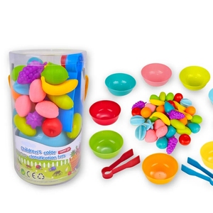 New Kids Sensory Training Lernen Spielzeug Farbe Klassifizierung & Zählen Früchte Tier Matching Game Sorting Cups Lernspiel zeug - Product Image 2