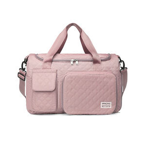 Quilted Waterproof Travel Duffel <b>Bag</b> Large Capacity <b>Overnight</b> Shoulder <b>Bag</b> Dry Wet Separation Support Custom Logo - Product Image 6