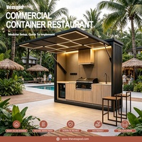 Cabines préfabriquées en conteneurs maritimes de 20 pieds et 40 pieds pour bars, restaurants, cafés, avec panneaux sandwich durables pour festivals de musique