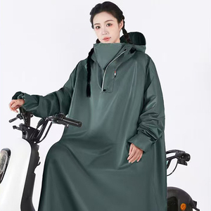 स्कूटर और मोटरसाइकिल के लिए हुड और आस्तीन के साथ पूर्ण शरीर के वाटरप्रूफ वर्षाकोट - Product Image 3