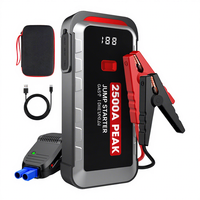 Démarreur de saut USB double QC 25800mAh 2500A en pointe pour moteurs de 8,0L Charge rapide 18W