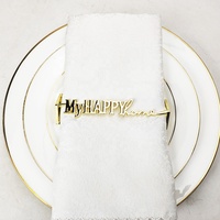 Anneaux de serviette décoratifs en alliage de zinc écologiques et luxueux pour les fêtes aux Philippines - Mon joyeux foyer