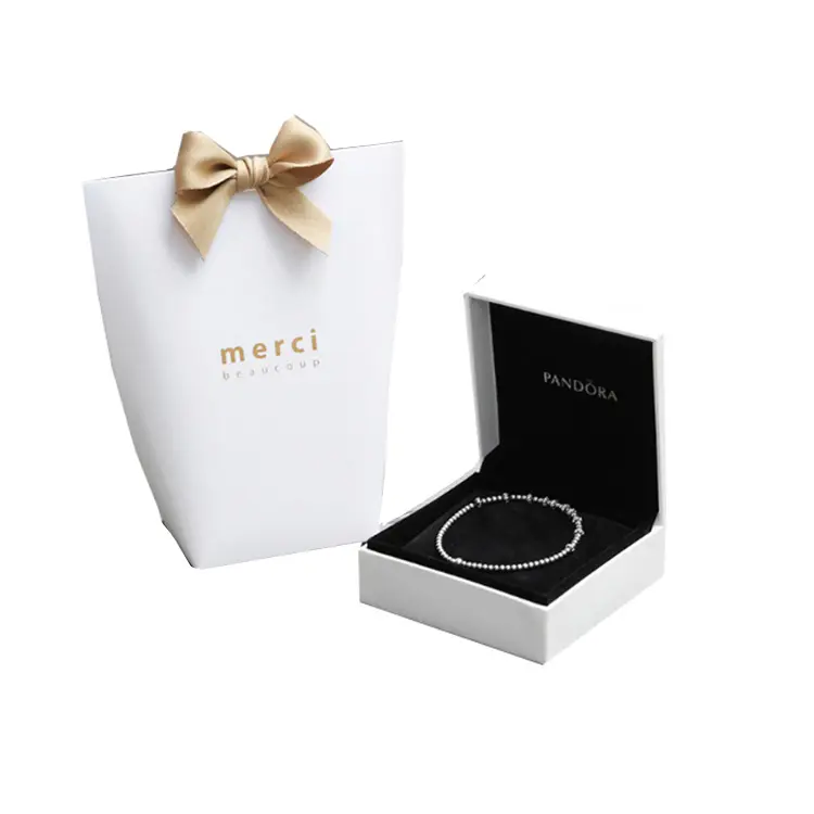 Logotipo personalizado de lujo de moda de anillo de pendiente de pulsera de collar de joyería de papel de cartón de embalaje Mini caja de regalo