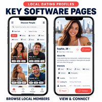 Développement de logiciels personnalisés pour applications de rencontre pour groupes de rencontre locaux avec profils d'adhérents et conception d'applications mobiles LionCreate