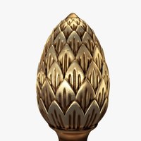 Decoratie van polyhars in de vorm van een dennenappel