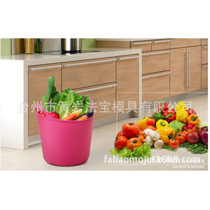 Plastic <b>Laundry</b> Basket Rectangle Eco-Friendly Clothing Organizer <b>Standing</b> Type Injection Molding Mold - Product Image 3