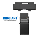 INKGIANT Impresora Textil Digital de 60 cm con Agitador de Polvo en un Solo Conjunto, 4 Cabezales de Impresión I3200-A1, Componentes del Motor Principal, Dimensión de Impresión de 600 mm