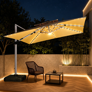Mobili da giardino esterni <span class=keywords><strong>ombrellone</strong></span> a baldacchino antivento quadrato in alluminio pesante 3x3m 4m <span class=keywords><strong>ombrellone</strong></span> Cantilever Patio - Product Image 1