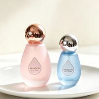 Flacon vide en forme de goutte d'eau, 30ml 50ml 100ml, couleur givrée, flacons de parfum avec vaporisateur à fine brume et bouchon boule or rose – Offre Spéciale