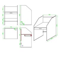Bureau d'étude ergonomique moderne en bois avec tiroirs pour étudiants, table de lecture fonctionnelle pour enfants, rangement spacieux, utilisation à domicile ou au bureau