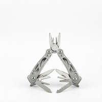 Mini porte-clés EDC, outil multifonction, pinces pliantes 13 en 1, couteau utilitaire en acier inoxydable, tournevis pour réparation en extérieur